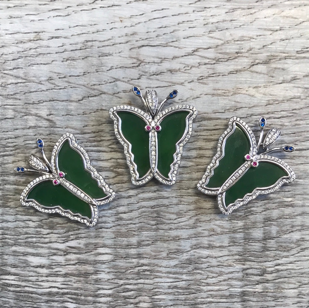 Jade Butterfly Pendants