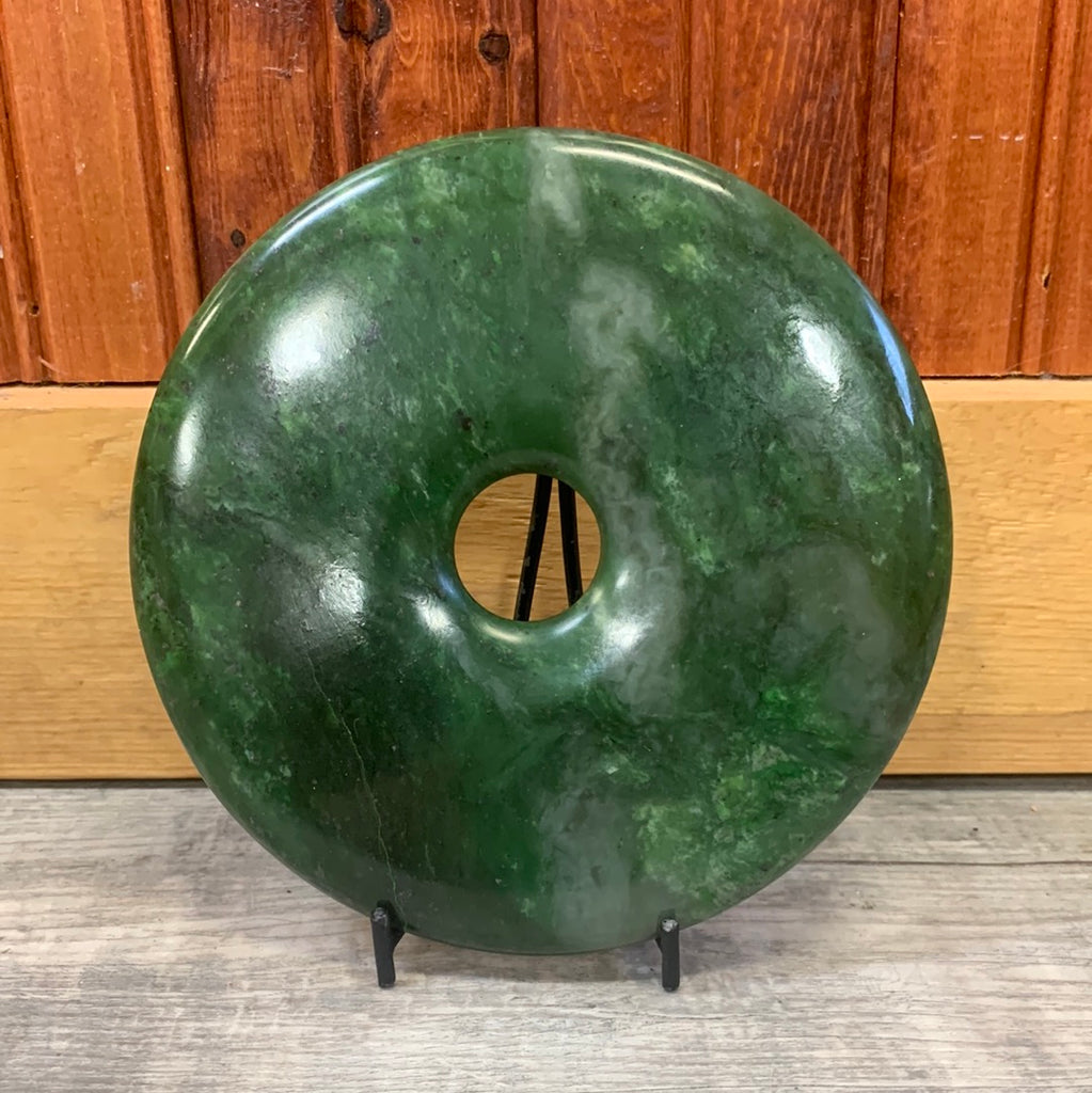 Jade Coin on a Stand