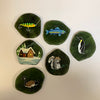 Paintings on small jade magnets, hand painted in Jade CIty